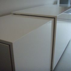 Hifi schuifkast. Mdf, HG gespoten